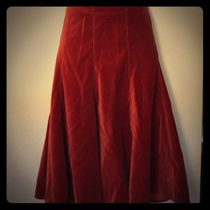 Rust Midi Skirt