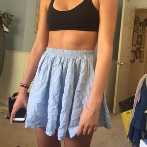 Brandy Sky Blue Flowy Skirt