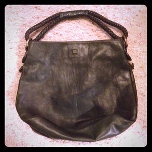 Price Drop!! "Closed" Green Leather Bag