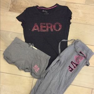 Hollister Shorts/Love Sweats/ Aero Shirt