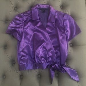 New Marc Jacobs purple crop jacket shirt size 2