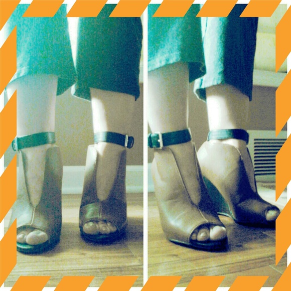 Sold 11/17-Booties with Ankle Strap...Worn Once - Picture 4 of 4