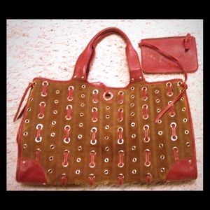 PRICE DROP!!  "Car Shoe" Suede Bag