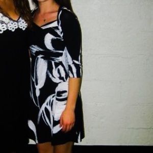 BCBGMaxAzria Black and White Dress