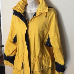 London Fog Yellow Raincoat with Hood