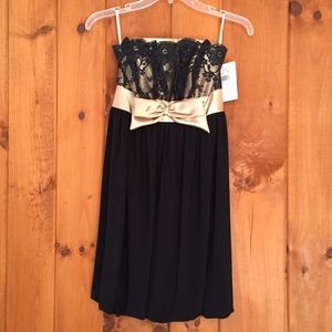 New with tags Jessica McClintock Black/Gold Dress