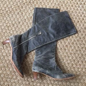 Versus by Versace vintage distressed leather boots