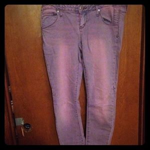 Purple skinny jeans
