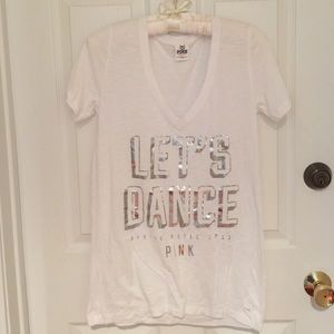 Victoria secret pink NWOT in white and silver