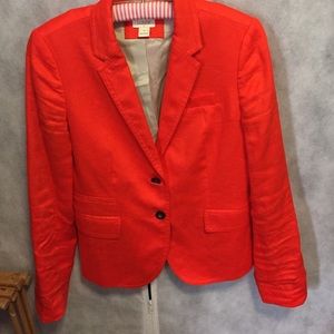 Orange J.Crew Boy Blazer