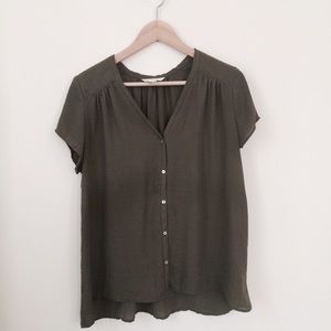H&M silky green shirt