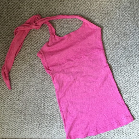 Michael Stars hot pink halter top