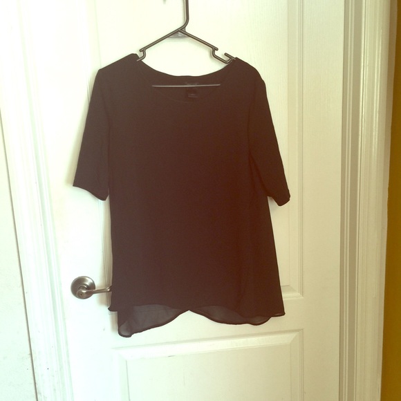 Black Ann Taylor chiffon shirt