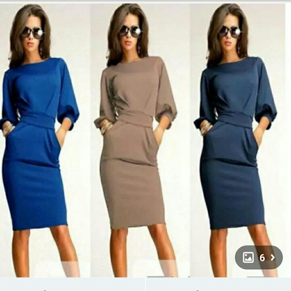 Navy Blue Chiffon for the office!