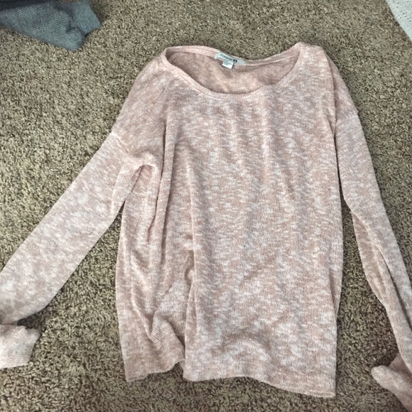 Light pink/ white long sleeve sweater