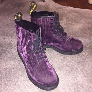 Purple Velvet Dr. Martens