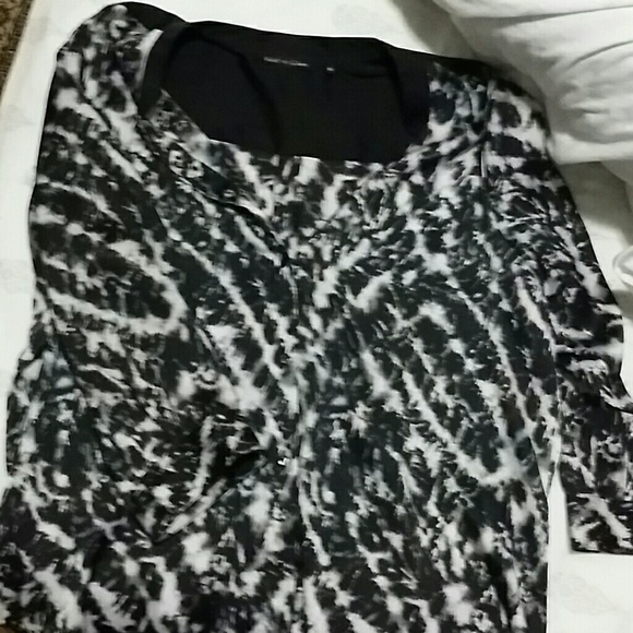 Black and white blouse