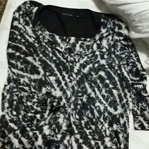 Black and white blouse