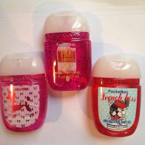 Bath & Body Works 3 Pocketbac Anti-Bacterial Gel