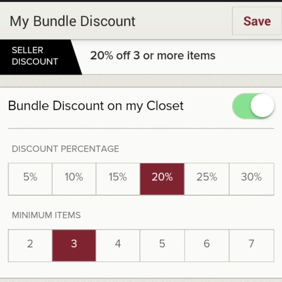 20% off 3 or more items!