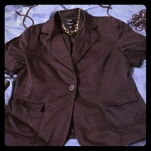 Cute brown short sleeve style&co jacket👜