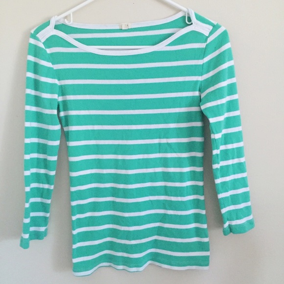 Striped boat neck