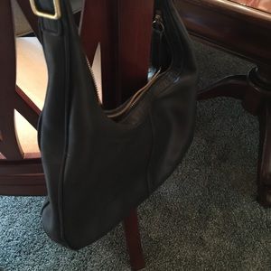 Simple black coach purse