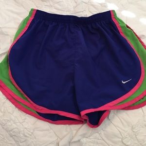Nike tempo purple pink lime shorts S