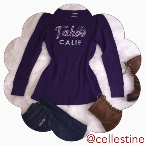 Old Navy Tahoe Purple Long Sleeve Shirt M