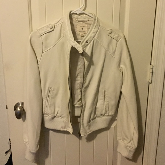 White pleather jacket
