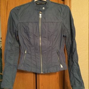 Armani Exchange fitted navy jacket