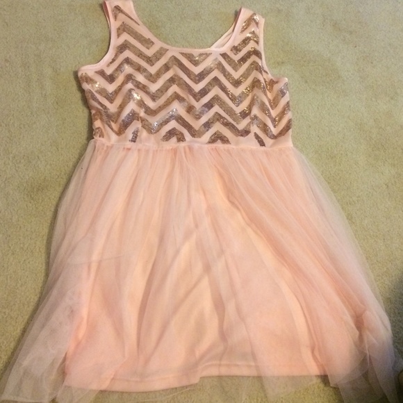 Pink Chervon Party Dress