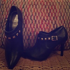Guess Black Sexy Studded Ankle Heels