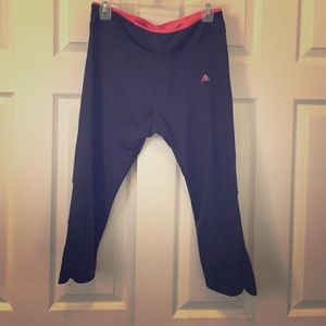 Grey / coral ADIDAS athletic capri