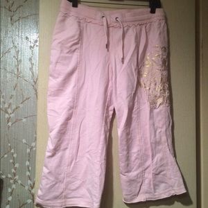 Hale Bob Slightly Distressed Cropped Sweatpants