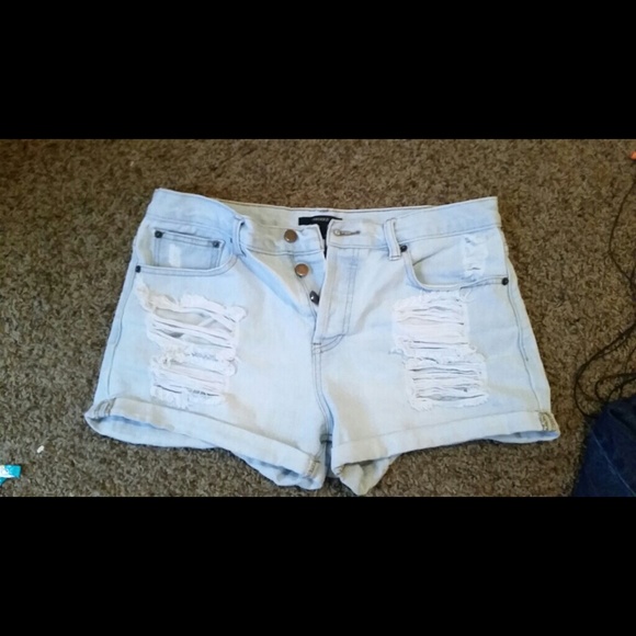 Forever 21 high waisted ripped shorts