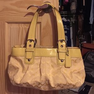 Yellow Coach Handbag