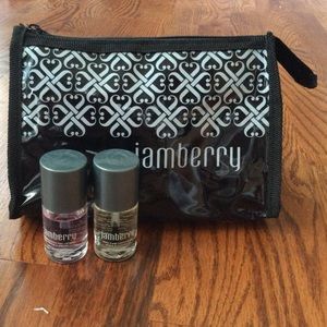 Jamberry Bundle: Clear Top Coat, Cuticle Oil & Bag