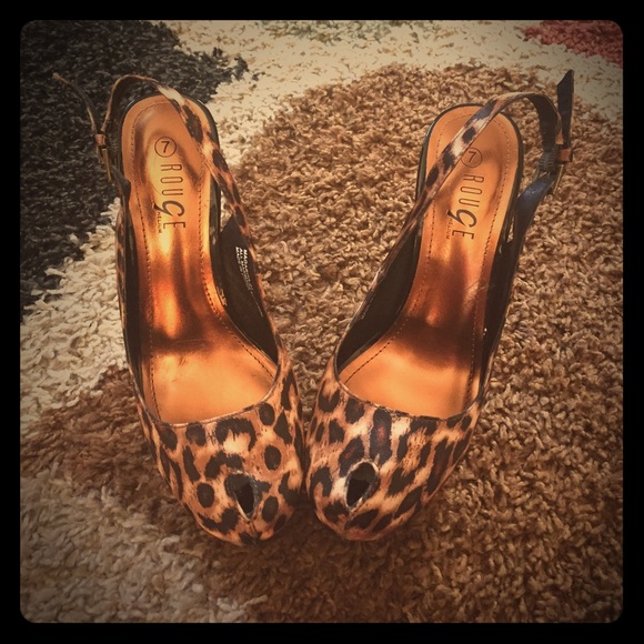 Rouge Helium 5'inch Leopard Print High Heels