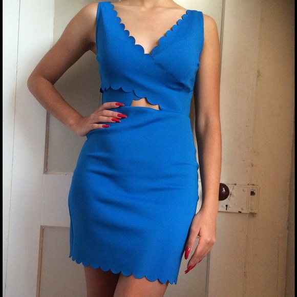Topshop Scalloped Bodycon Dress