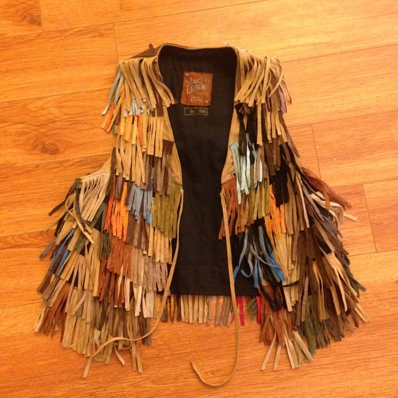 Lucky Brand leather Fringe Vest!