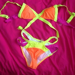 Neon bathing suit