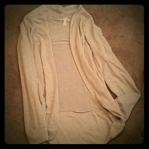 Tan open front cardigan