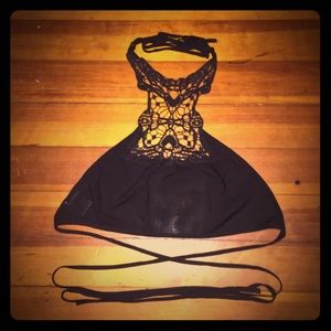 Sexy tie up crop top