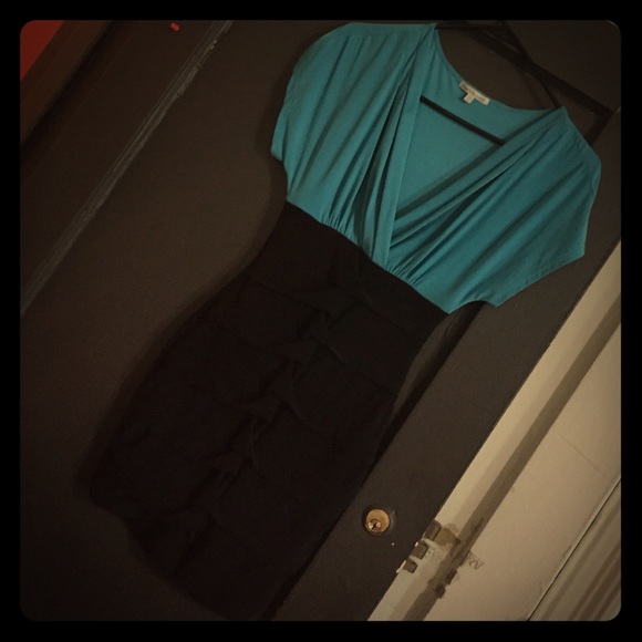 Cute Party Dress! Aqua and Black! CHARLOTTE RUSSE