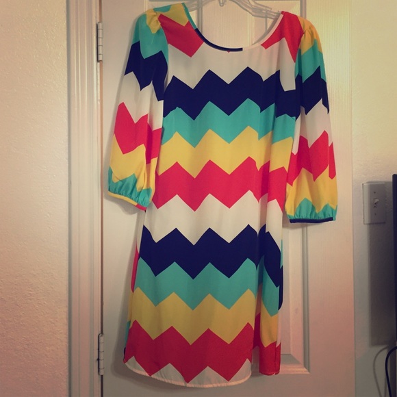 Chevron Shift dress