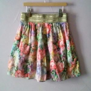 Multicolored Floral Skirt