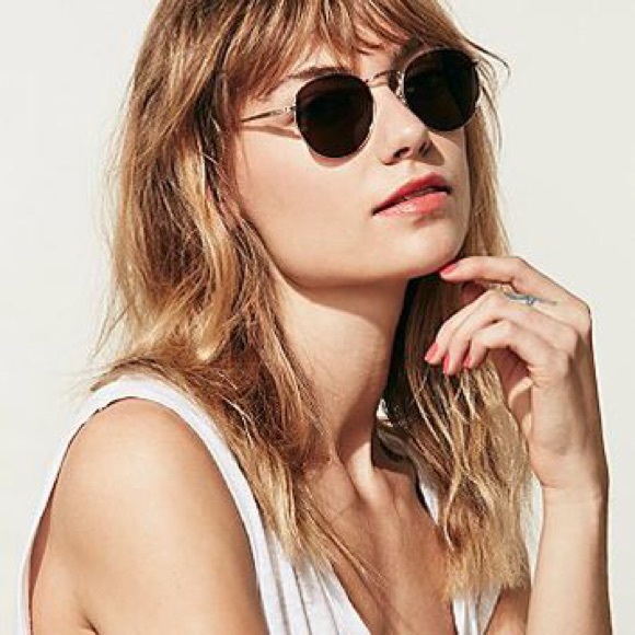 Free People Bradley Gold Sunglasses