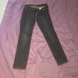 Dark wash skinny jeans