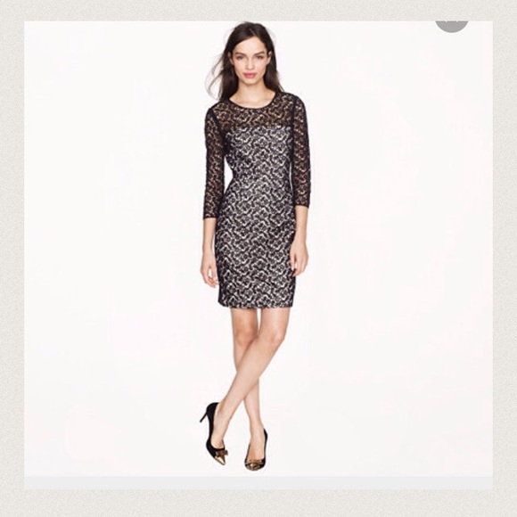 J. Crew floral lace shift dress